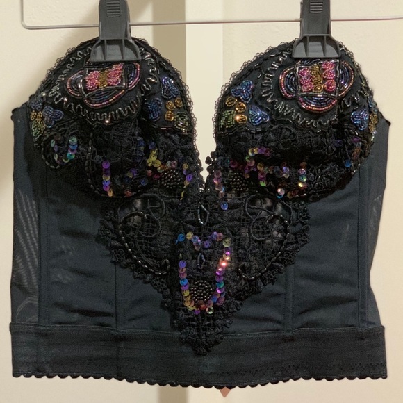 VICTORIA’S SECRET BEADED SEQUINED ANGEL BUSTIER - Picture 2 of 5